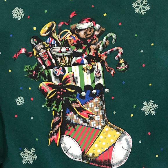 Vintage Basic Editions Christmas Sweatshirt size S - Picture 2 of 11